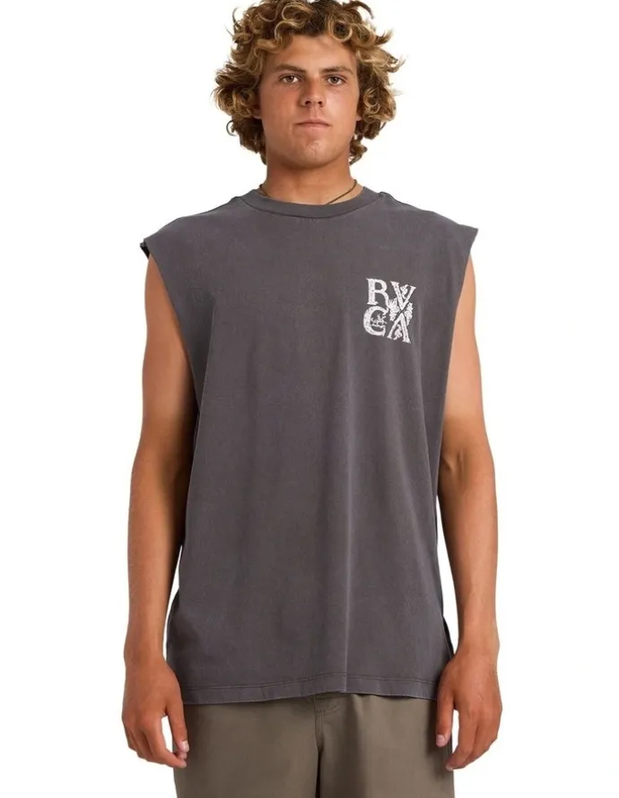 RVCA Ornate Muscle in Pirate Black