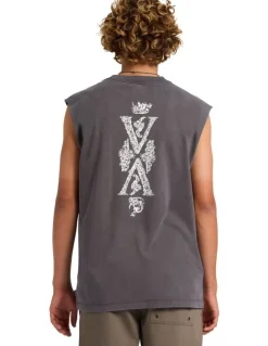 RVCA Ornate Muscle in Pirate Black