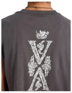 RVCA Ornate Muscle in Pirate Black