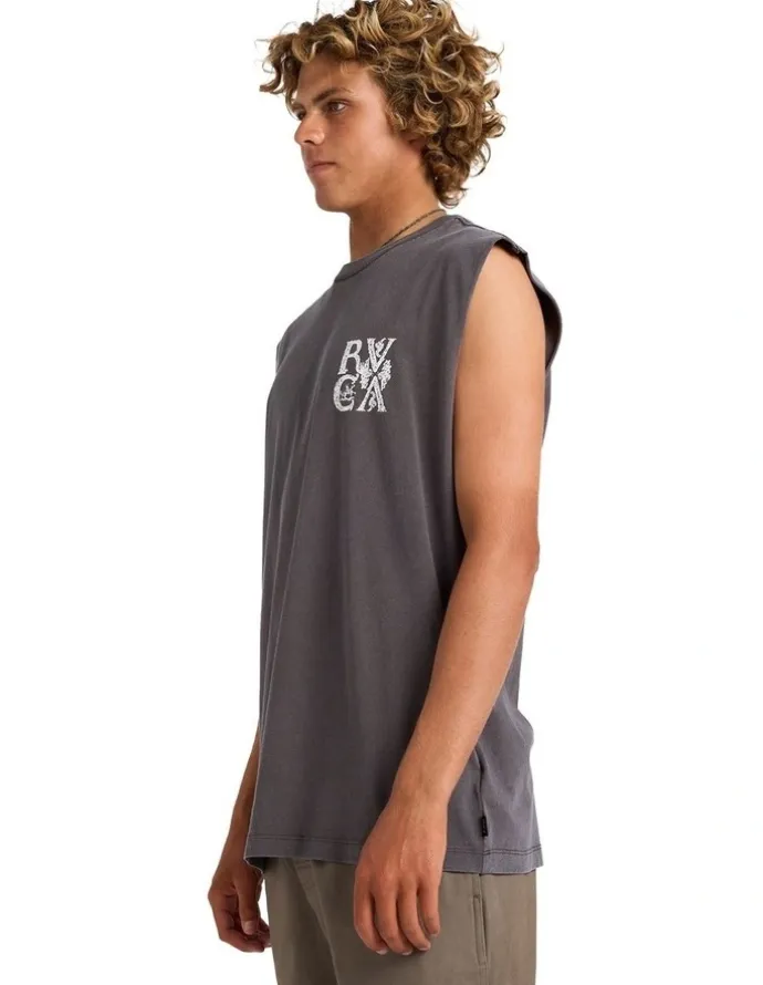 RVCA Ornate Muscle in Pirate Black