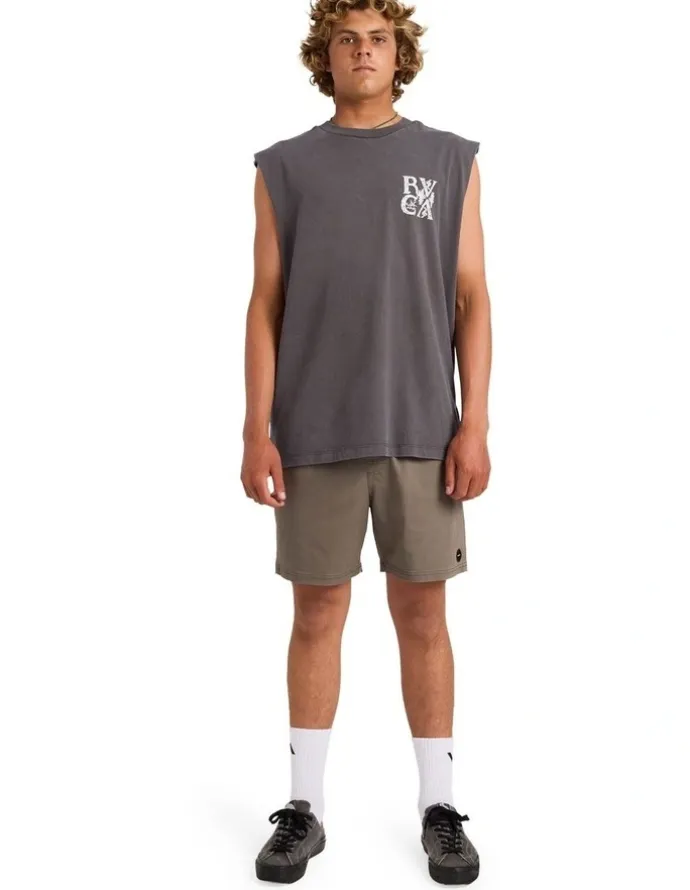 RVCA Ornate Muscle in Pirate Black