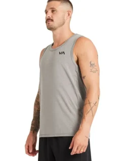 RVCA Sport Vent Singlet in Grey