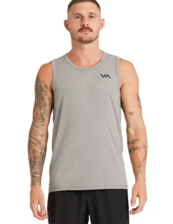 RVCA Sport Vent Singlet in Grey