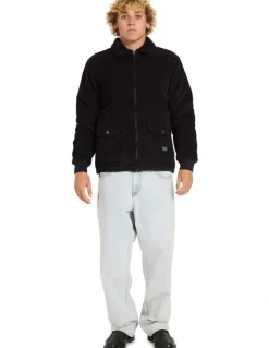 RVCA Station Cord Coach Jacket in Black