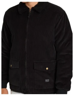 RVCA Station Cord Coach Jacket in Black