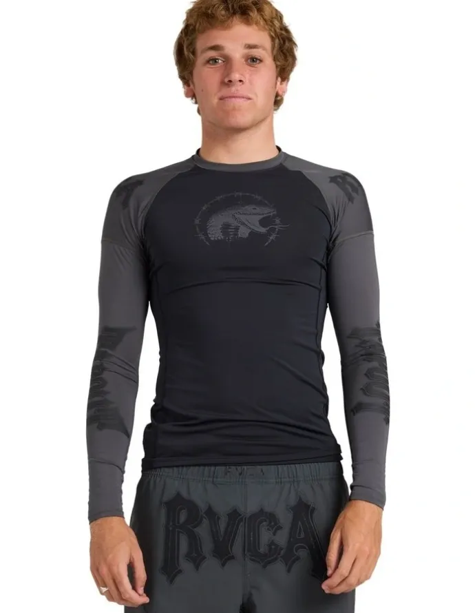 RVCA Tapout Long Sleeve Rashguard in Black