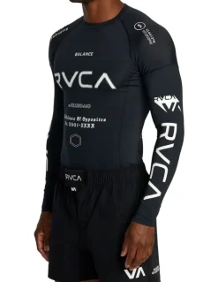 RVCA VA Sport Long Sleeve Rashguard in Black
