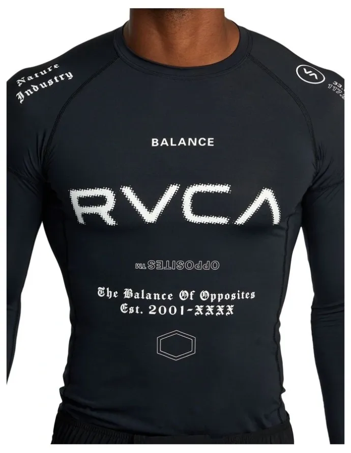 RVCA VA Sport Long Sleeve Rashguard in Black