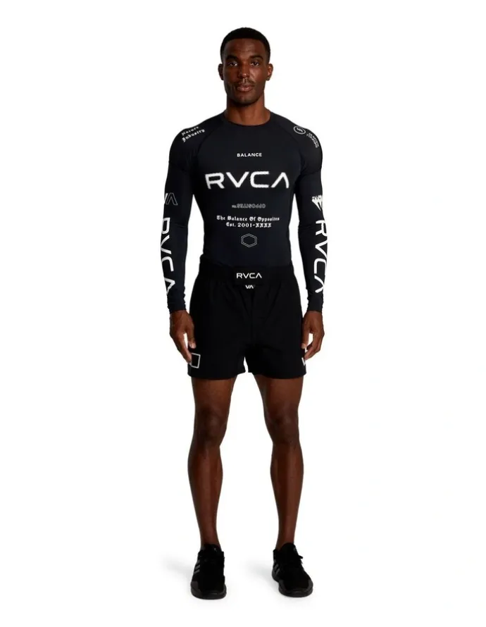 RVCA VA Sport Long Sleeve Rashguard in Black