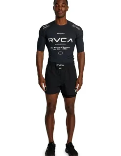 RVCA VA Sport Short Sleeve Rashguard in Black