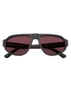 Scuderia Ferrari Acetate Sunglasses in Black