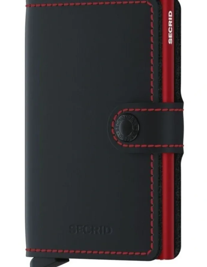 Secrid Miniwallet in Matte Black/Red