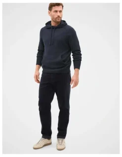 Seed Heritage Cotton Hoodie in Blue