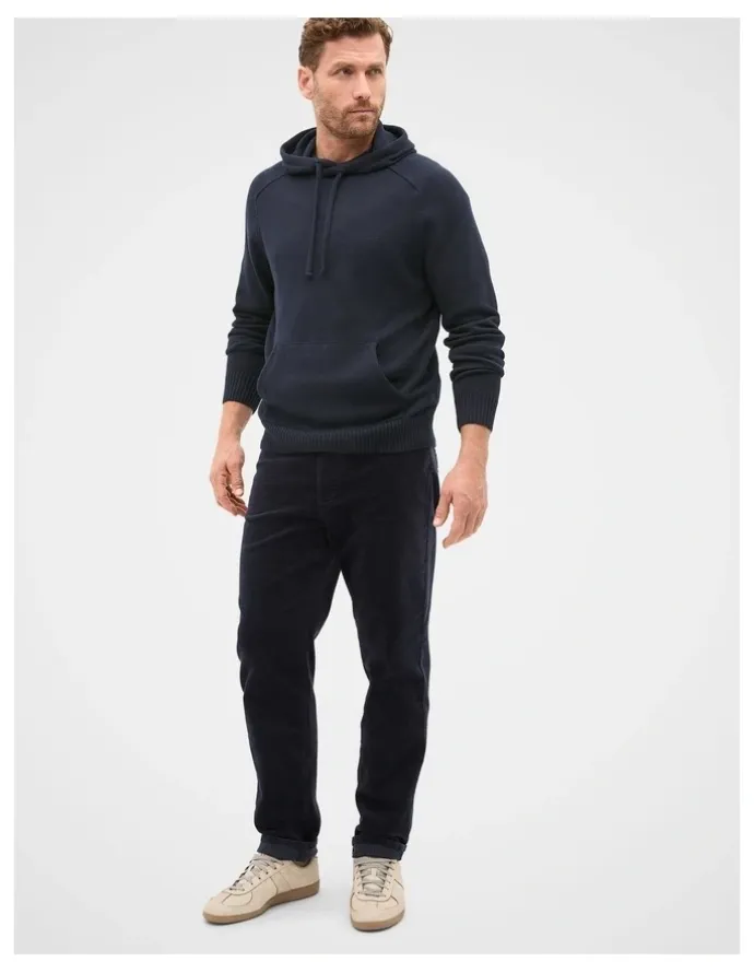 Seed Heritage Cotton Hoodie in Blue