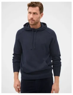 Seed Heritage Cotton Hoodie in Blue