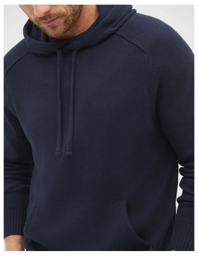 Seed Heritage Cotton Hoodie in Blue