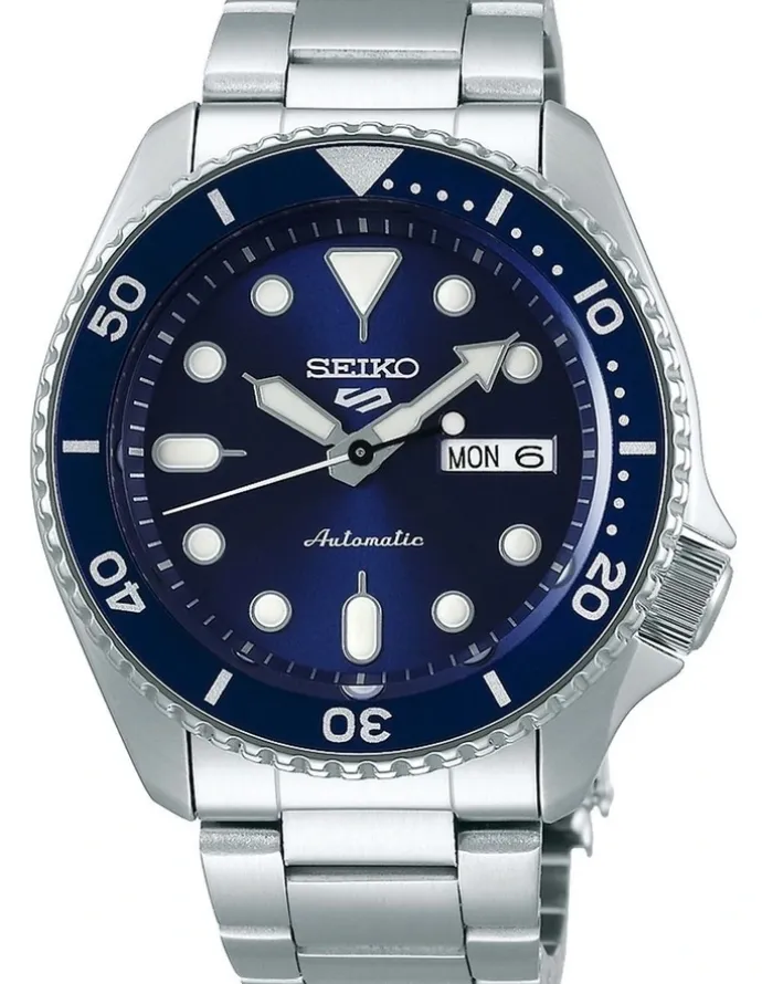Seiko 5 Sports Automatic Blue Dial Silver Watch