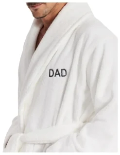 Sheridan Aven Australian Cotton Dad Robe in White