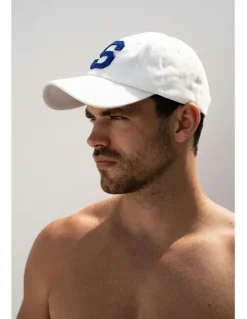 Shore Club College Letter Cap in White
