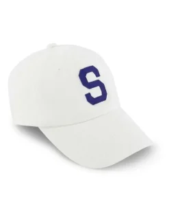 Shore Club College Letter Cap in White