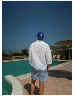 Shore Club College Letter Cap in Blue