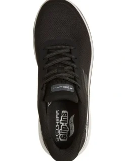 Skechers Go Walk Arch Fit N-Joy Sneaker in Black/White