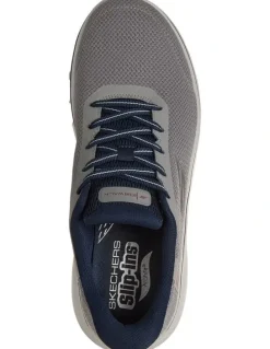 Skechers Go Walk Arch Fit N-Joy Sneaker in Grey/Navy