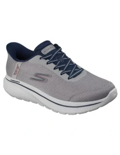 Skechers Go Walk Arch Fit N-Joy Sneaker in Grey/Navy