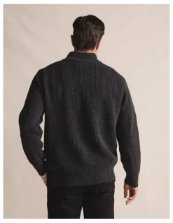 S.Kidman Bright Quarter Zip Knit Sweater 1KNM00194 in Grey