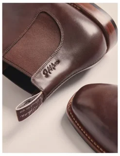 S.Kidman Choc Sidney Goodyear Welt Boots K0001 in Chocolate