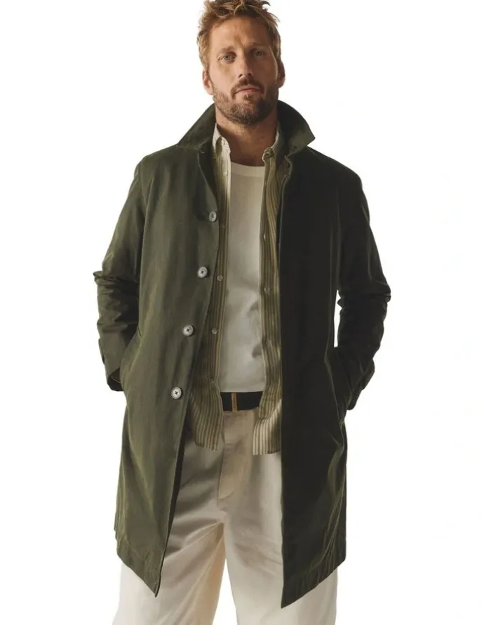 S.Kidman Driza-Bone Vintage Wax Mac Coat in Green