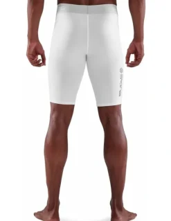 SKINS Men's Series-1 Running Half Tight in White