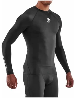 SKINS Men's Series-1 Running Long Sleeve Top in Black