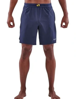 SKINS 3-Series Activewear X-Fit Shorts in Navy Blue