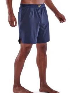 SKINS 3-Series Activewear X-Fit Shorts in Navy Blue