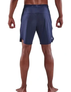 SKINS 3-Series Activewear X-Fit Shorts in Navy Blue