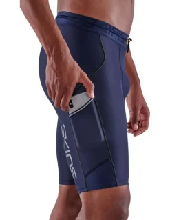 SKINS Series-3 Running Half Tight in Navy Blue