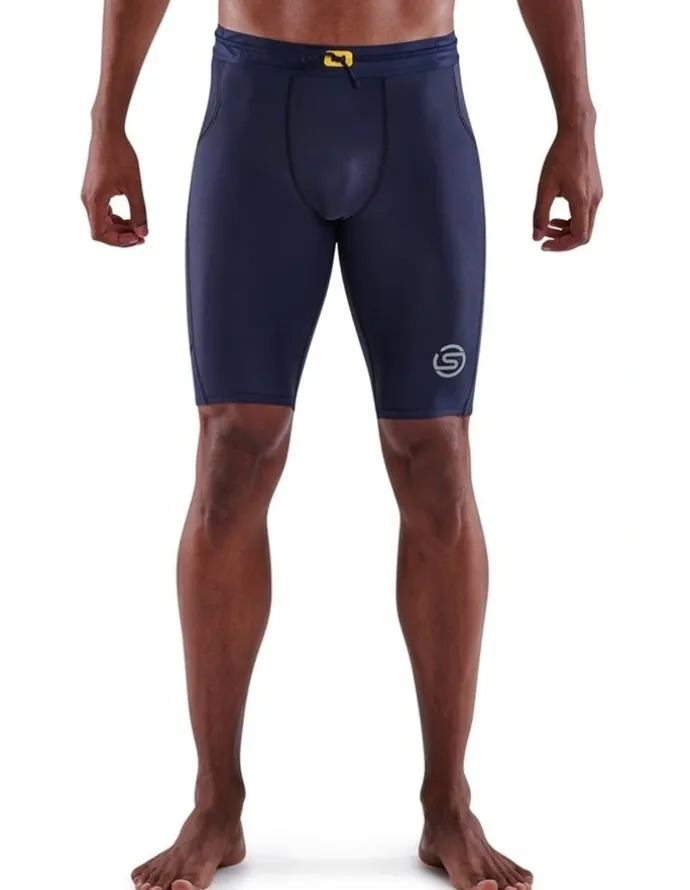 SKINS Series-3 Running Half Tight in Navy Blue