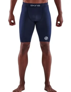 SKINS Series-1 Running Half Tight in Navy Blue
