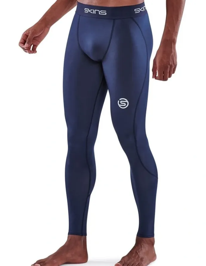 SKINS Series-1 Running Long Tight in Navy Blue