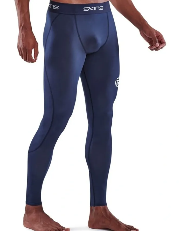 SKINS Series-1 Running Long Tight in Navy Blue