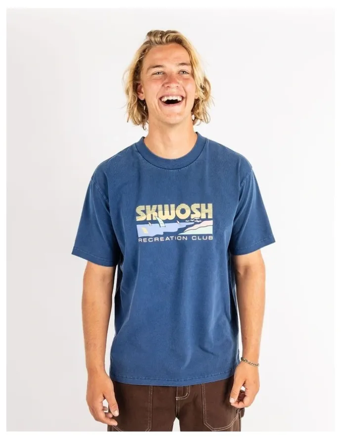 Skwosh Rising Fun Regular Tee in Navy