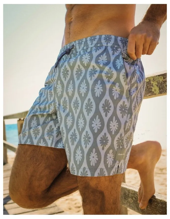 Skwosh Daisy Chain Shorts In Navy