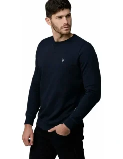 Society of Wolves Crew Neck Fleece in Navy