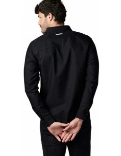Society of Wolves Long Sleeve Oxford Shirt Black