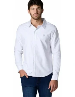 Society of Wolves Long Sleeve Oxford Shirt White