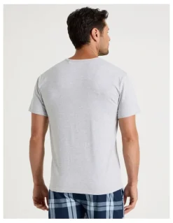 Soho 2 Pack Sleep Tees in Grey & Blue