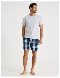 Soho 2 Pack Sleep Tees in Grey & Blue
