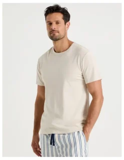 Soho 2 Pack Sleep Tees in Navy & Ecru