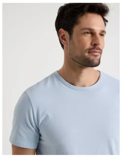 Soho Knit Pyjama Set in Blue and Light Blue Stripe
